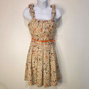 Teeze Me Ivory Multicolor Print Sleeveless Dress- Size 3